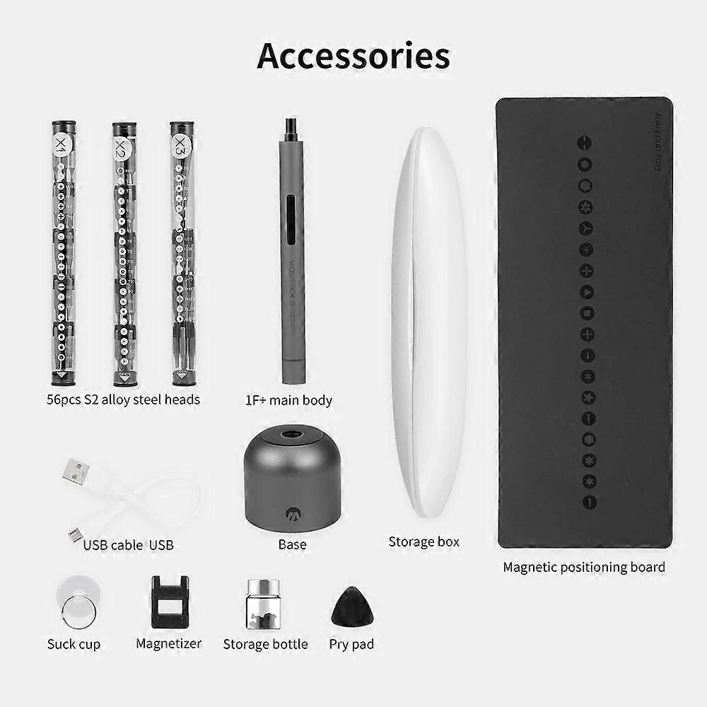 Mini Precision Electric Screwdriver Set Cordless Screwdriver Rechargeable with LED Light DIY Repair Tool Wowstick 1F Pro