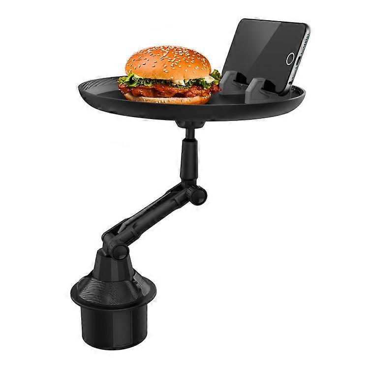 Cup Holder Tray Portable Cup Holder 360 Degree Rotatable Adjustable Small Dining Table
