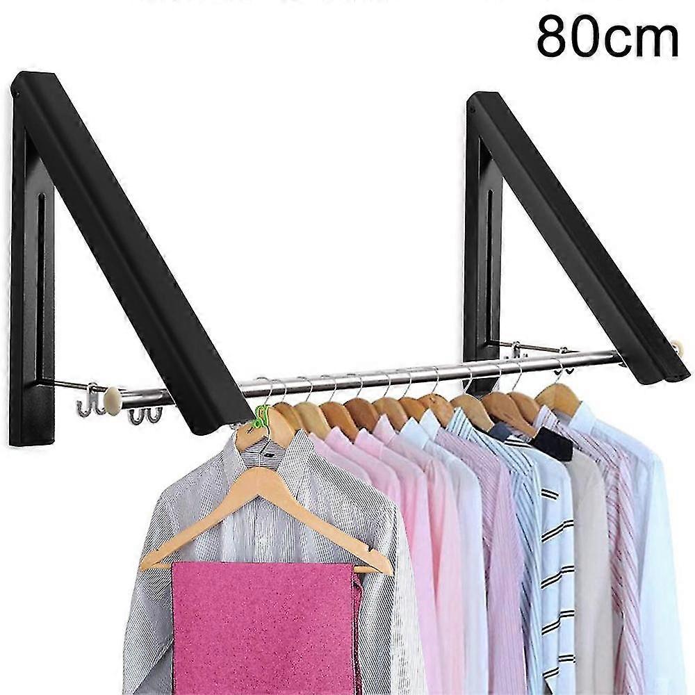 2/3 Rod Retractable Clothes Racks - Wall Mounted Folding Clothes Hanger