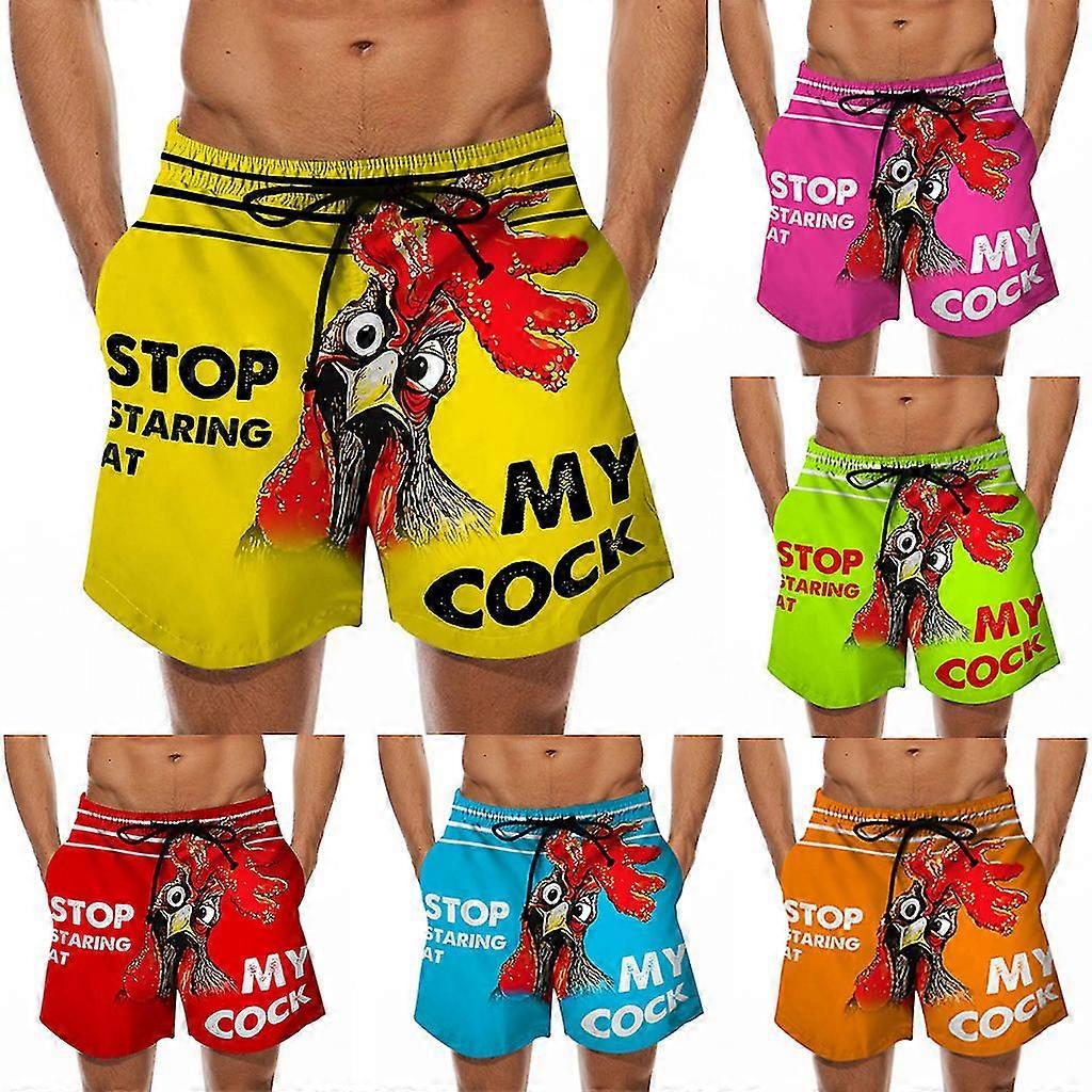 Rolig Kuk Banan Tryck Badkläder Badbyxor Trunks Beach Badbräda Shorts Snabbtorkande Byxa Mens Surffing Shorts Homme 5xl