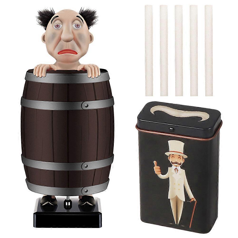 funny cigarette holder Funny Cigarette Holder Pop Up Cigarette Dispenser Santa Claus in The Wooden  Barrel Cigarette Case Prank Toy Gift for Man