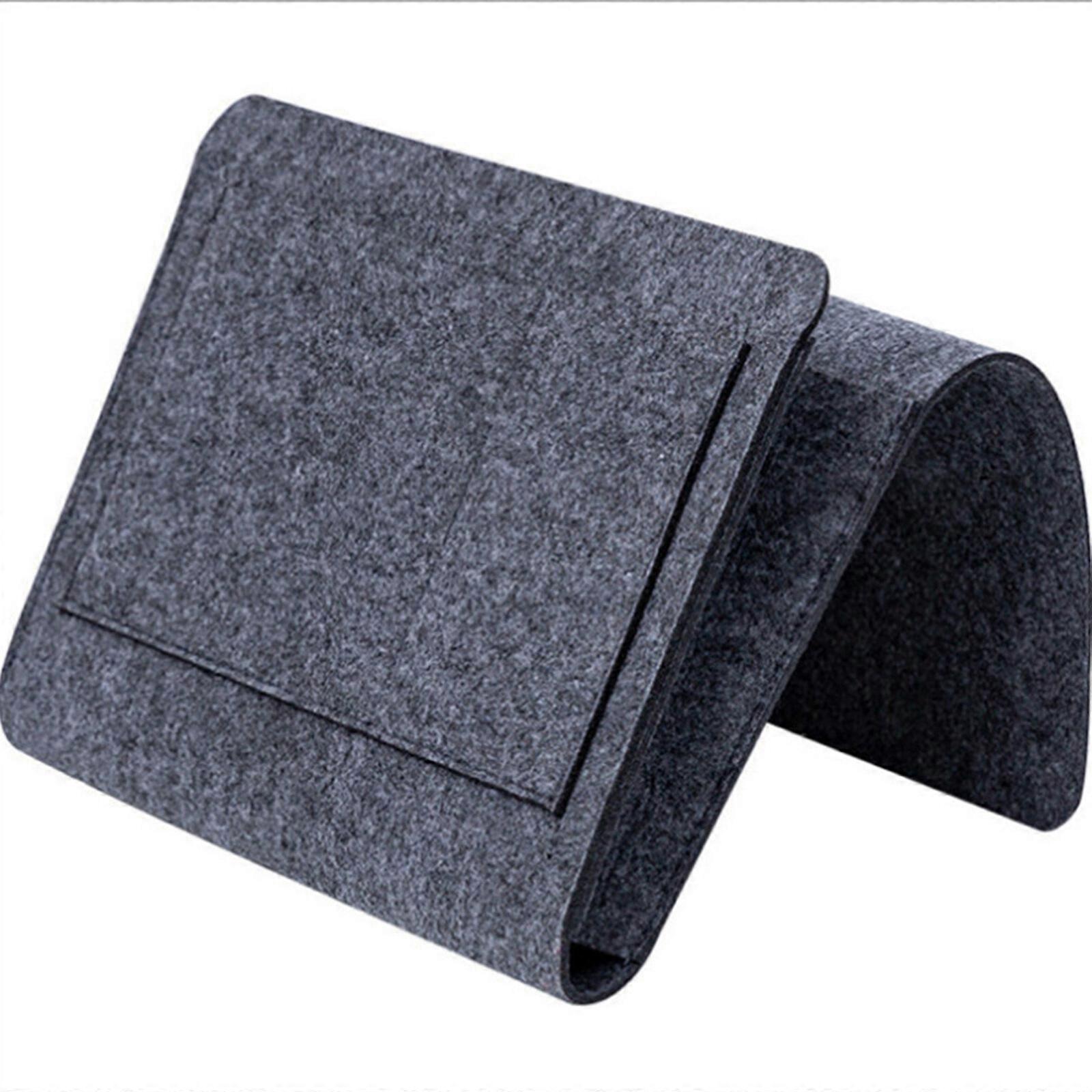Bedside Storage Bag with Pockets - Durable and Smooth Felt Organizer for Books, Remotes, Cellphones, Glasses, and More