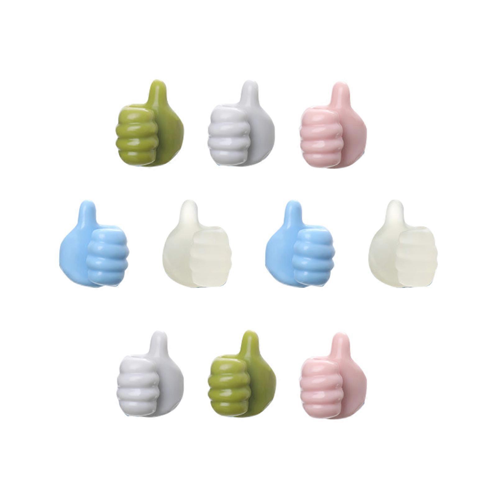 Mini Hook Thumb Hooks Random Color Multicolor Silicone 10Pcs Cable Holder Thumb Hooks