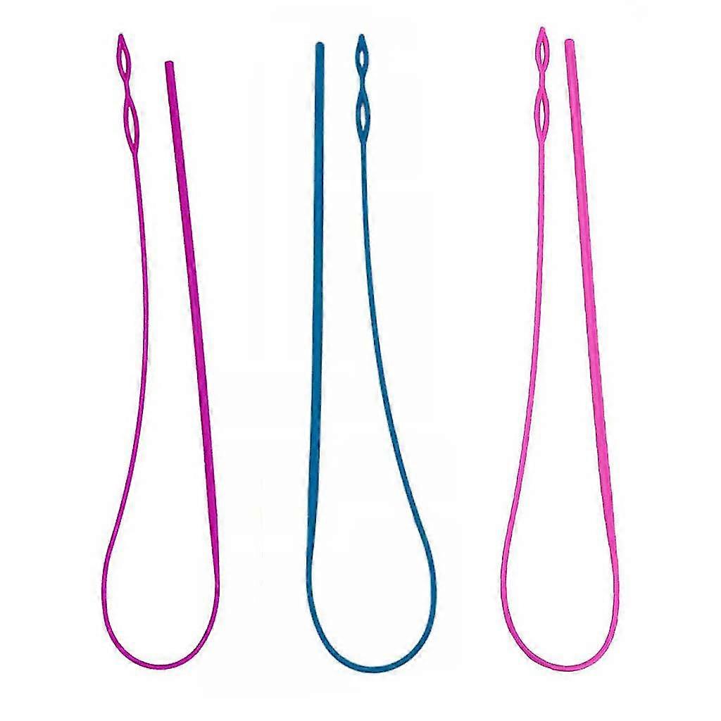 Plastic Elastic Belt Rope Band Drawstring Cord Threader Threading Tool Sewing Accessories Random Color