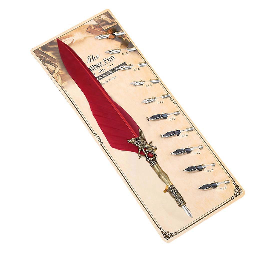 Retro Dip Pen 10 Federn Ausgezeichnete Retro Kalligraphie Stift Set Exquisite Geschenke