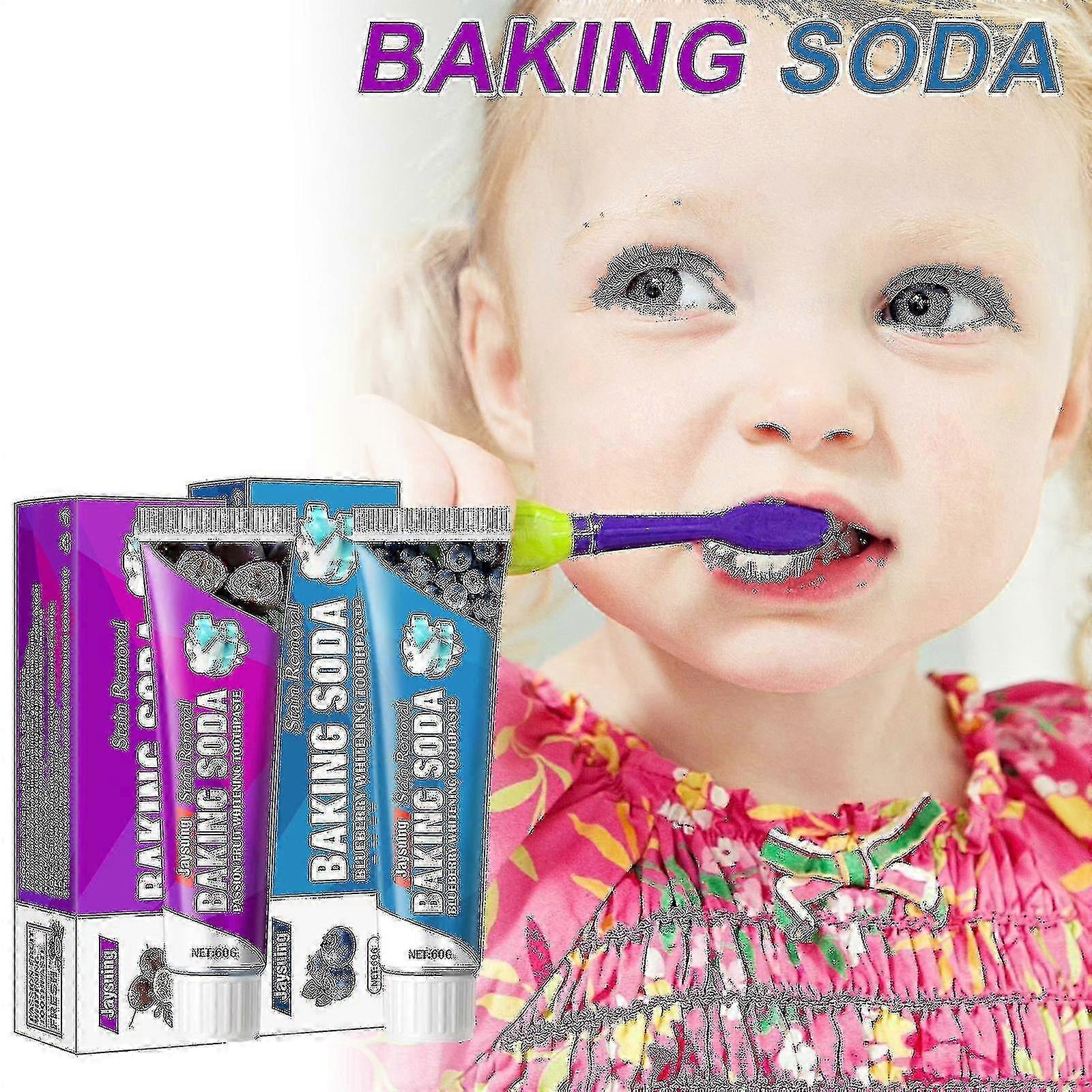 Jaysuing重曹歯磨き粉ホワイトニング歯ブルーベリーパッションフルーツフレッシュブレス健康な歯フレッシュでクリーン|