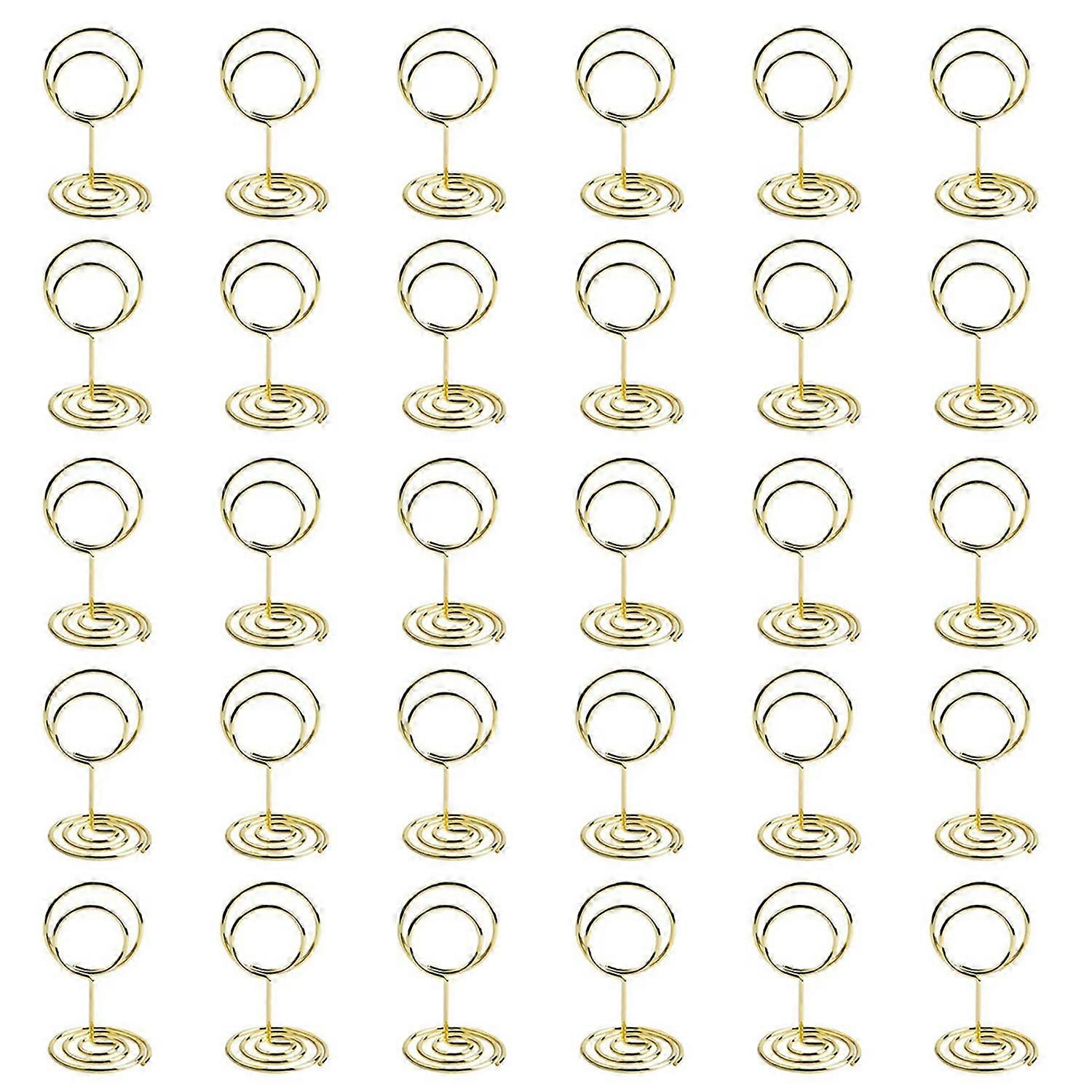 30Pcs/Set Metal Card Holder Desktop Standing Multifunctional Mini Photo Picture Menu Memo Table