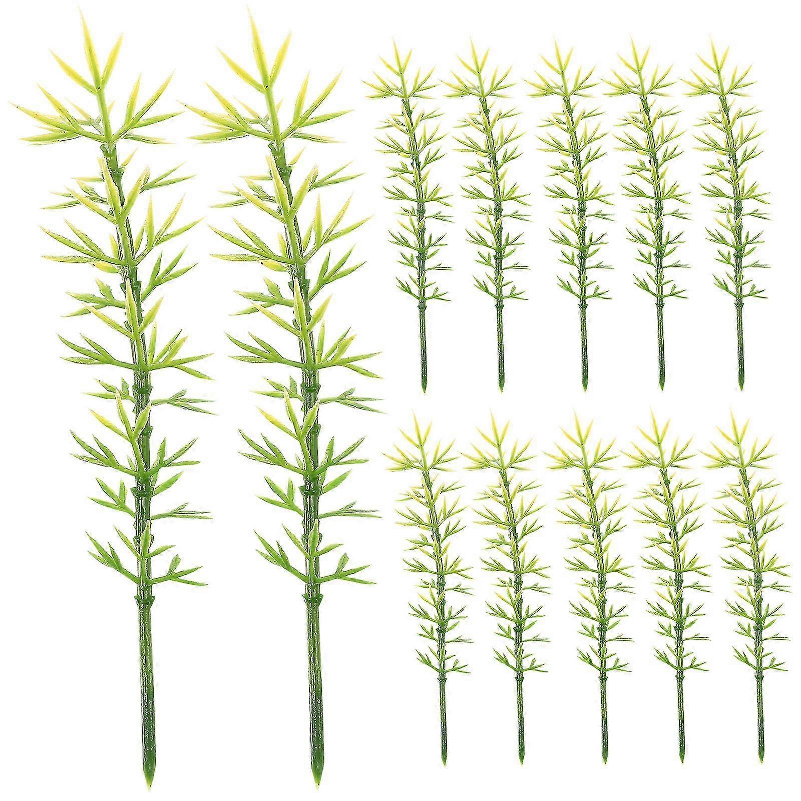100pcs Plastic Model Bamboo Trees Green 1:200