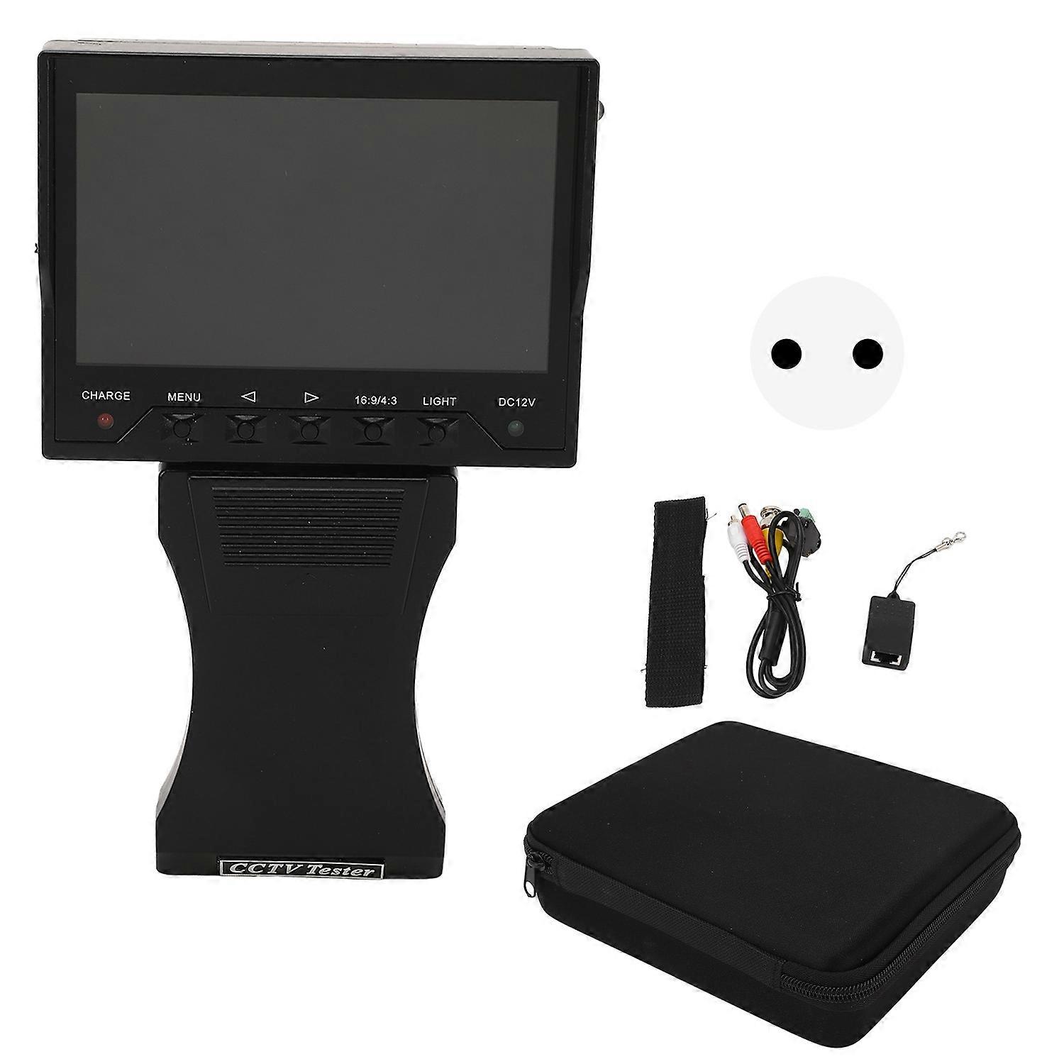 Security CCTV Tester 4.3in TFT Color LCD 8MP Camera CCTV Monitor with 12V Output 100‑240V