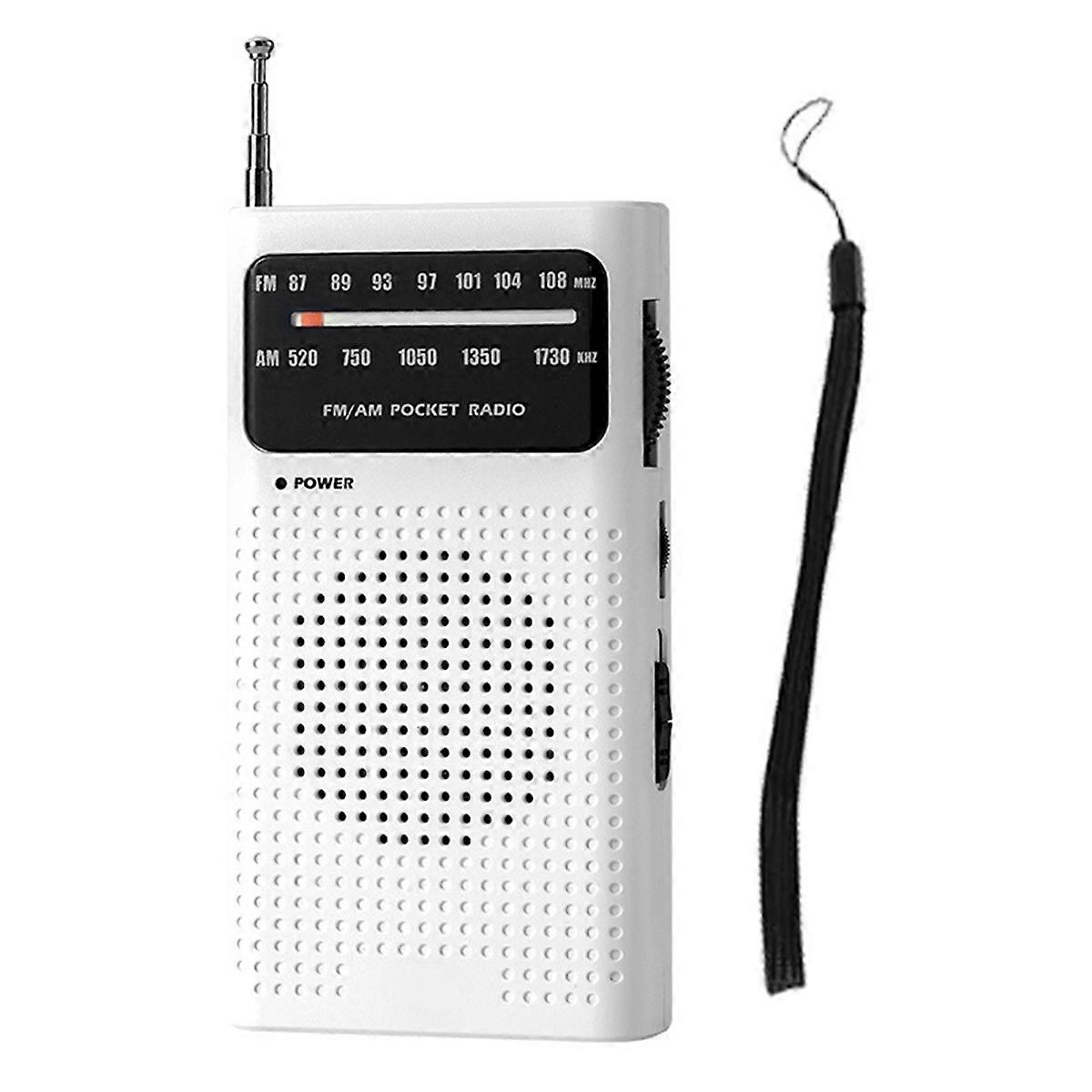 Full-Band Small Portable Radio Mini AM FM Pointer Pocket Radio for Running Compaing Travel Analog W