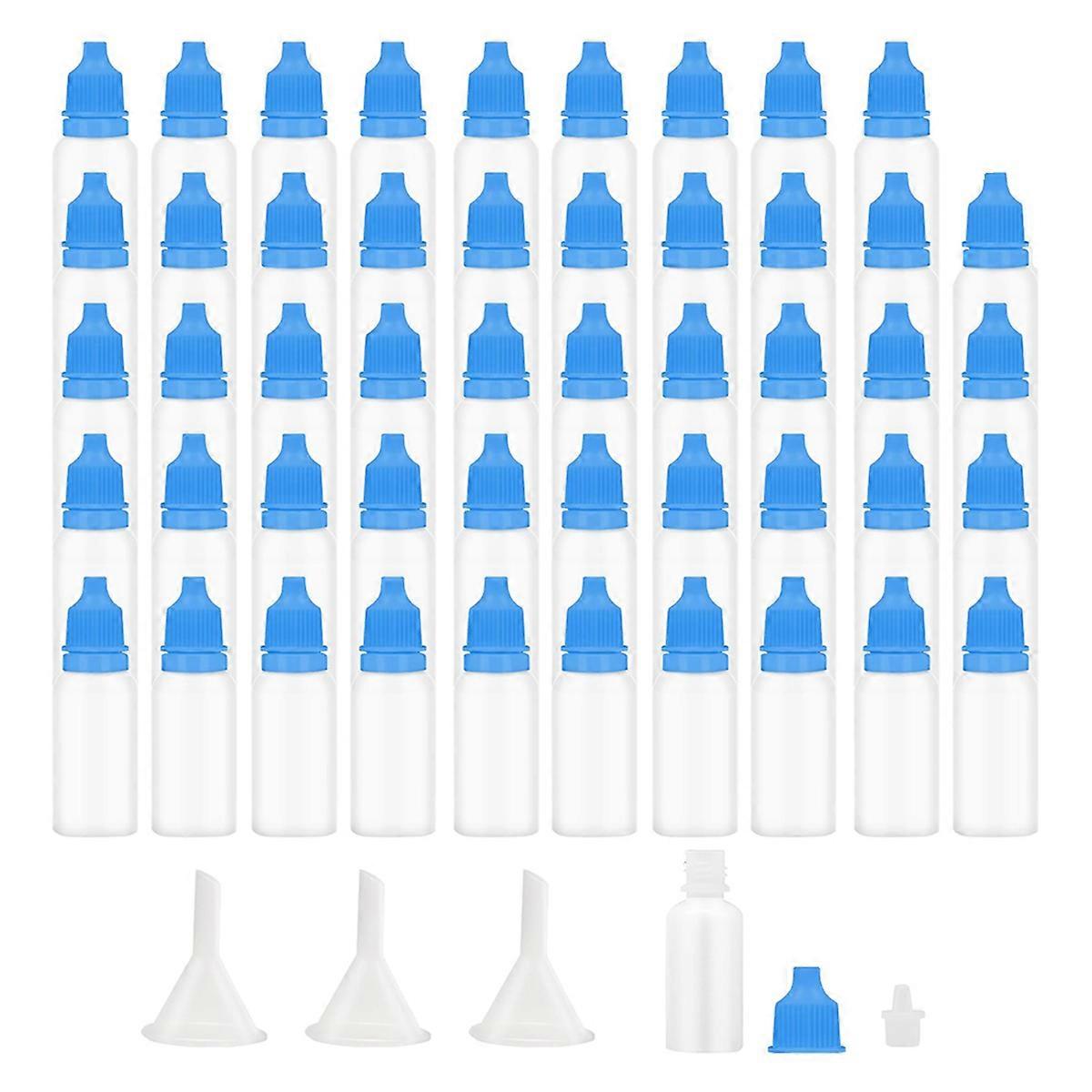 50Pcs Small Empty Squeeze Dropper Bottles Plastic Thin Tip Dropper Bottles 15ML Portable Squeezable