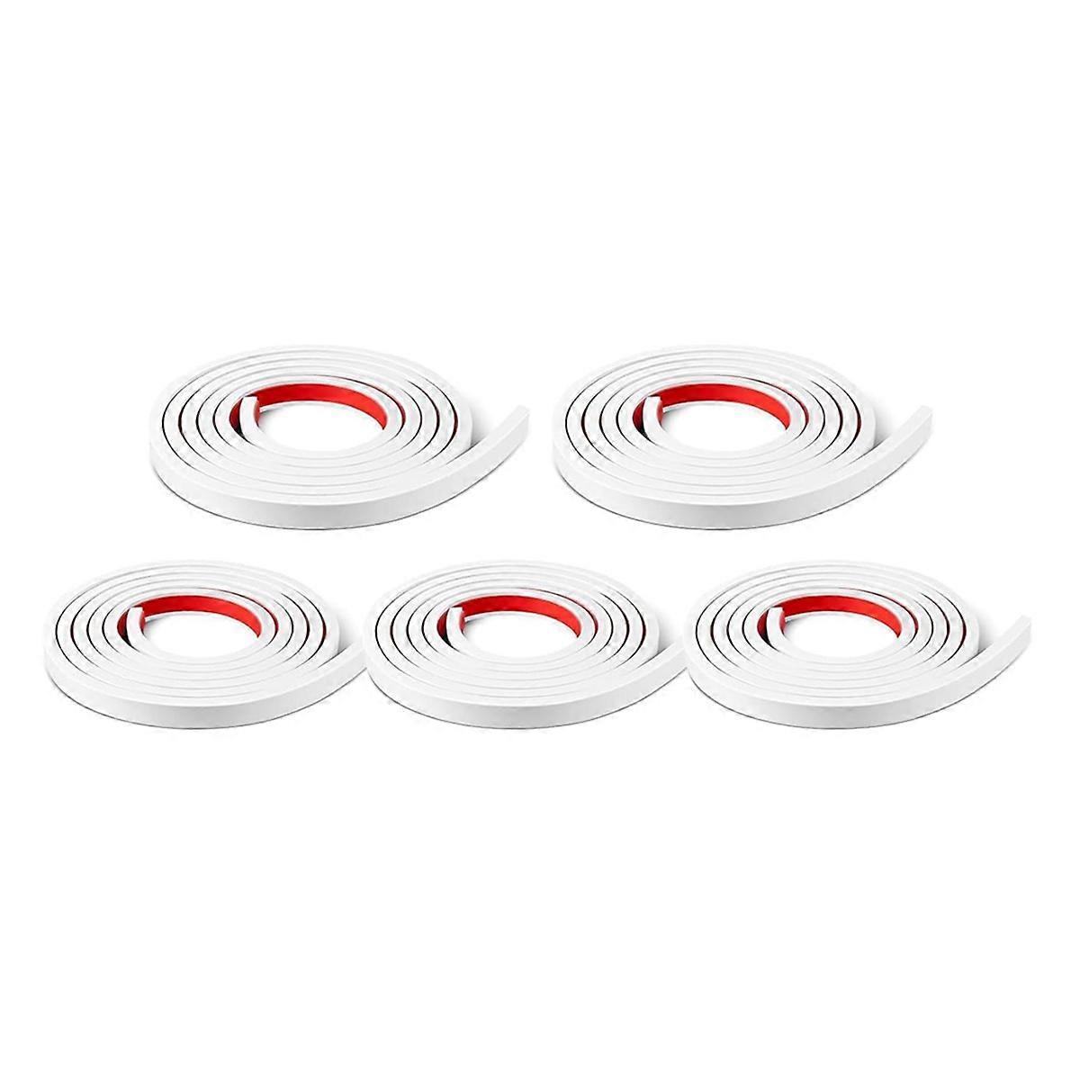 5 Rolls Total Window Grille Inserts Grid Kit Self Adhesive Peel and Stick Trim Simulated DIY Window Decorative White