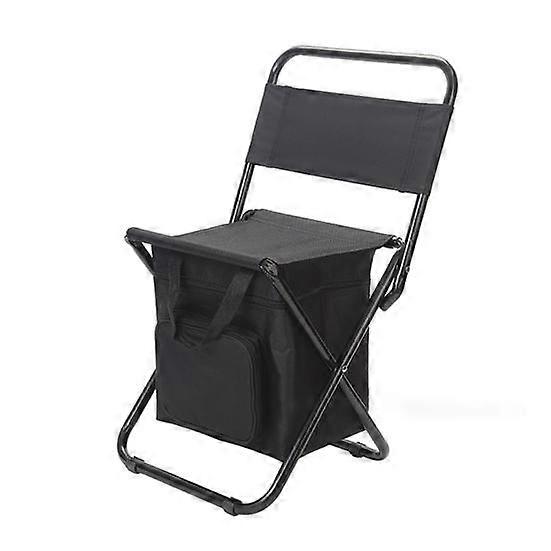 Portable Folding Chair with Cooler Bag Heavy Duty Waterproof Lightweight Outdoor Camping
