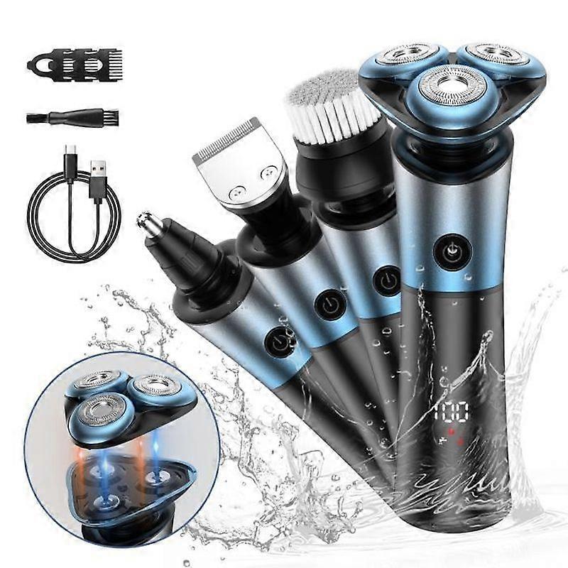 BSTRE Electric Shaver - Electric Rotary Beard TrimmerRechargeable Electric Beard Trimmer Wet and Dry Use