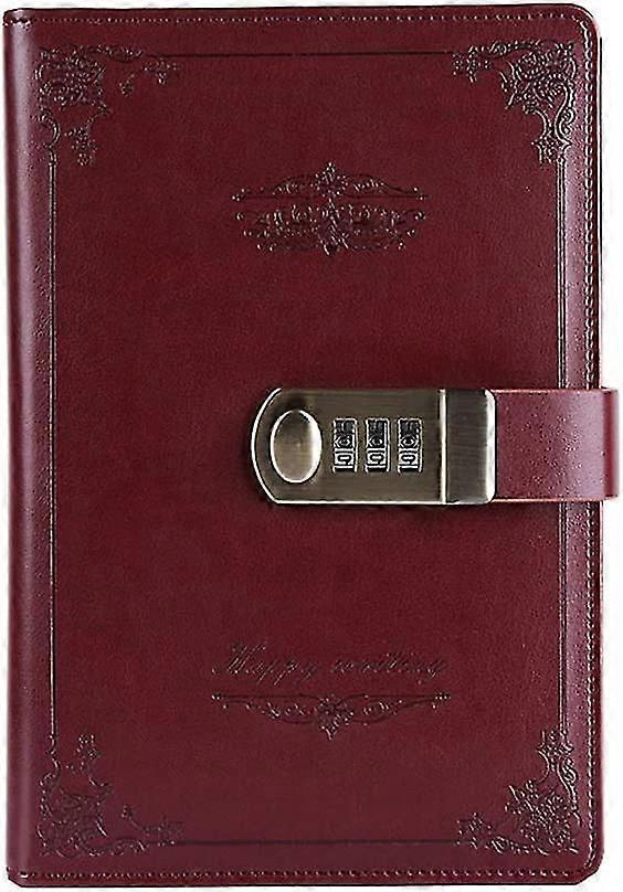 Locking Journal With Digital Lock Large Binder Notebook -ZY
