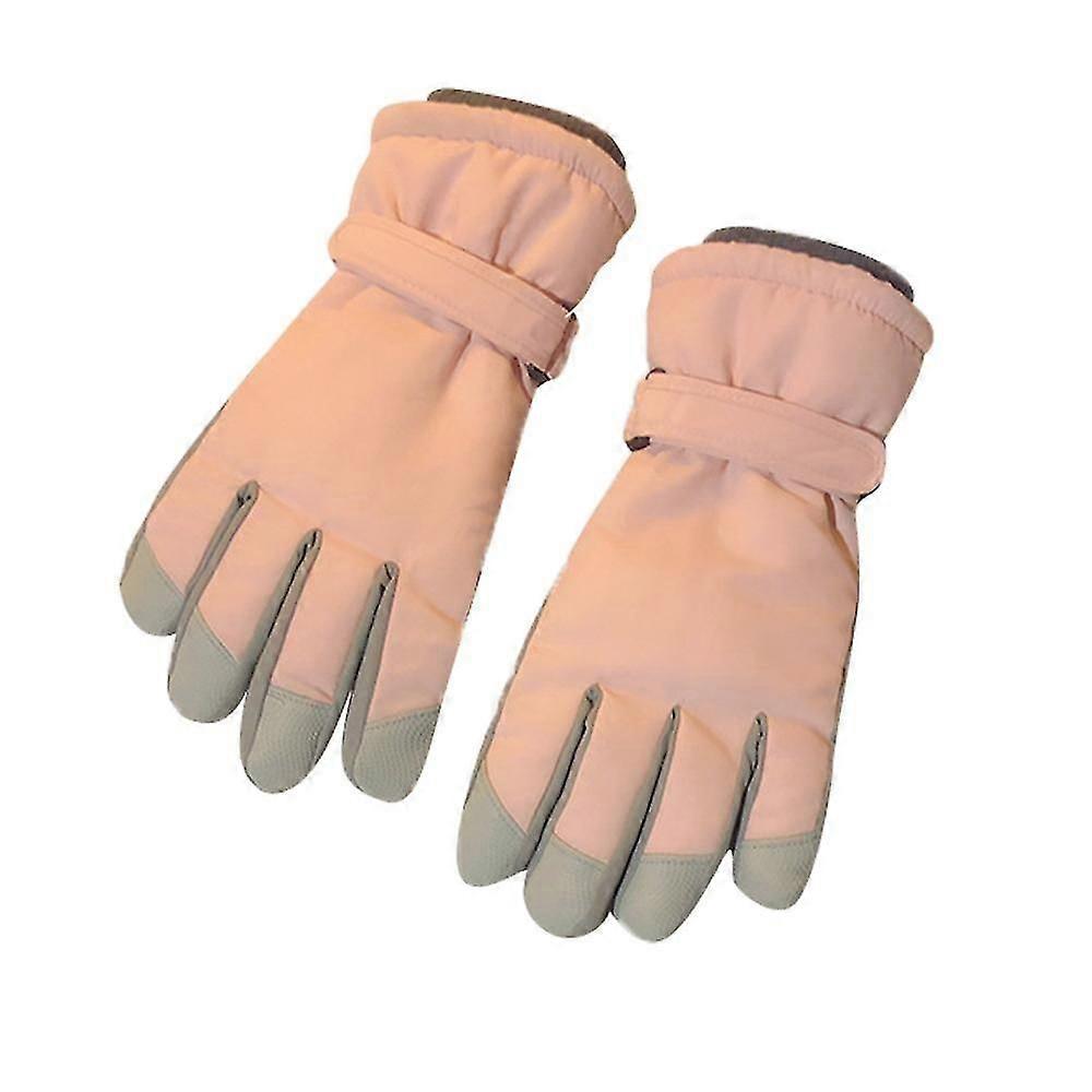 冬季雪手套防水滑雪抓绒内衬防风保暖手套