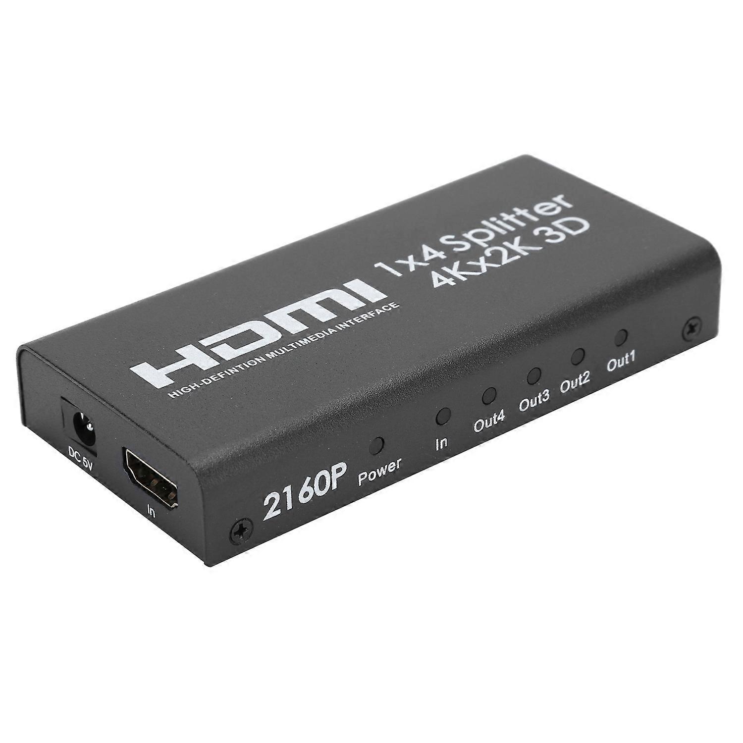 HDMI 1 In 4 Out Splitter 1.4 4K 2K 1x4 Distributor 100‑240V Fast Transmission No DelayAU