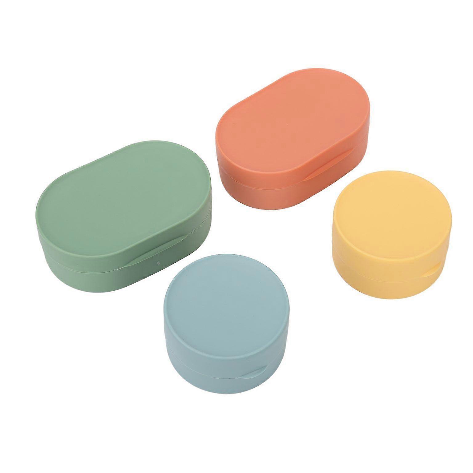 4-Pack Round Soap Boxes - Toilet Soap Holders & Containers