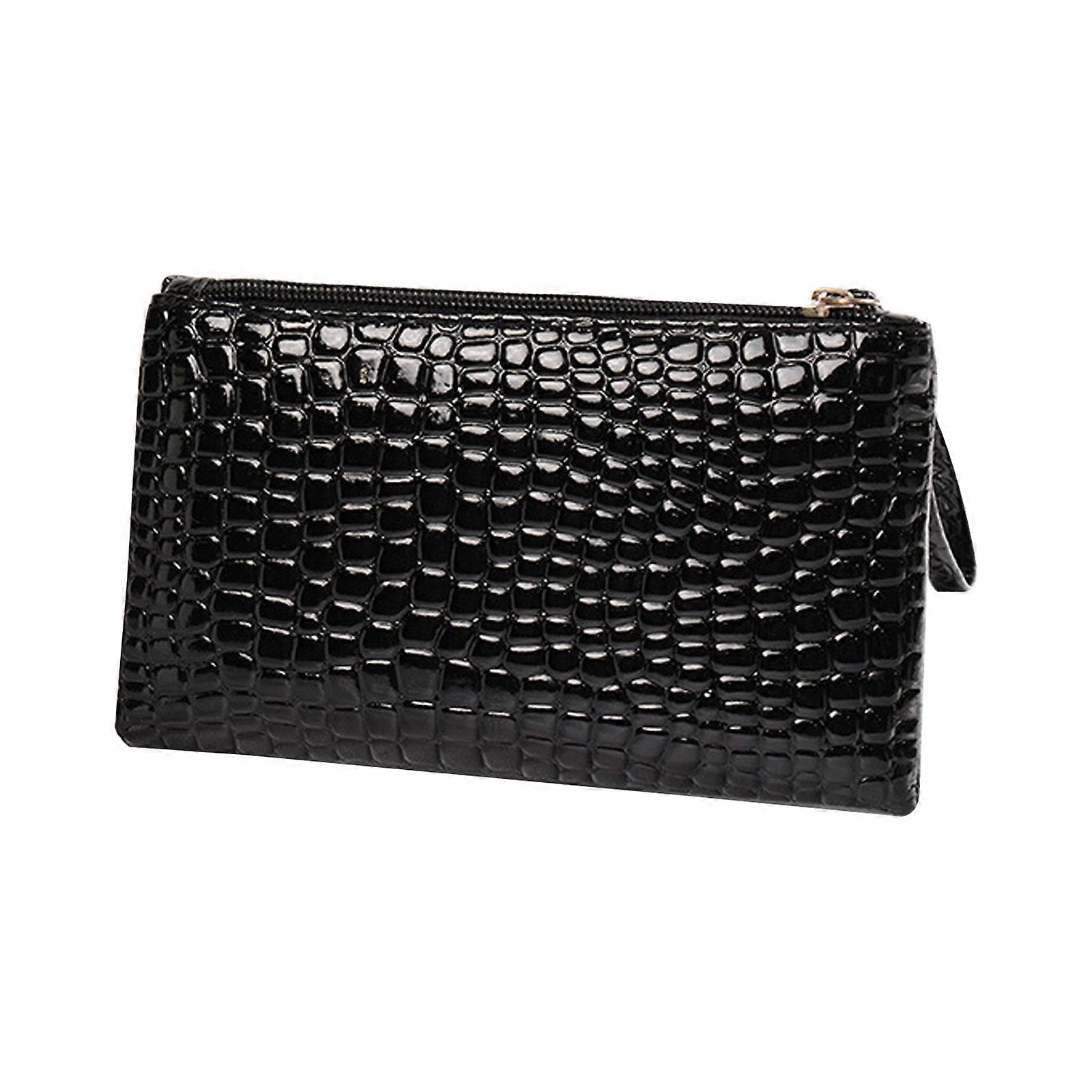 Womens Deposit Bag With Zipper Closure Large Capacity Money Pouch Check Wallet Stylish Durable Credit Card Holder