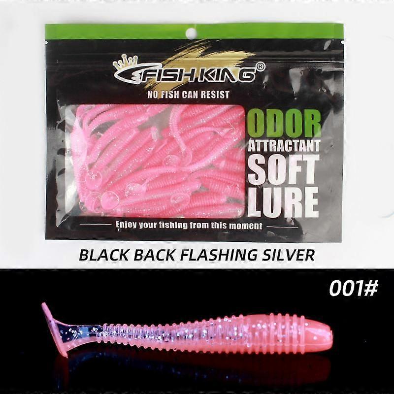 FTK 30pcs Soft Silicone Lure, Artificial Thread Lure, 5.5cm 6.2cm 7.2cm for Carp and Bass