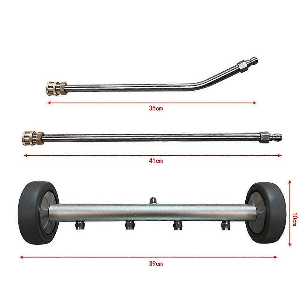 4000PSI Car Undercarriage Cleaner, Road Surface Cleaning Broom, Dark Grey with 3 Extension Rods MK9059