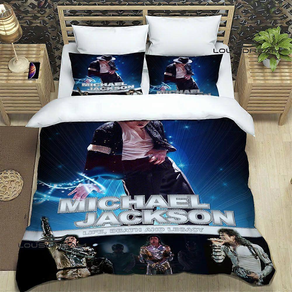 מייקל ג'קסון מודפס מצעים סטים מעודן ציוד למיטה סט שמיכת כיסוי מיטה סט מצעים סט מצעים יוקרתי מתנת יום הולדת