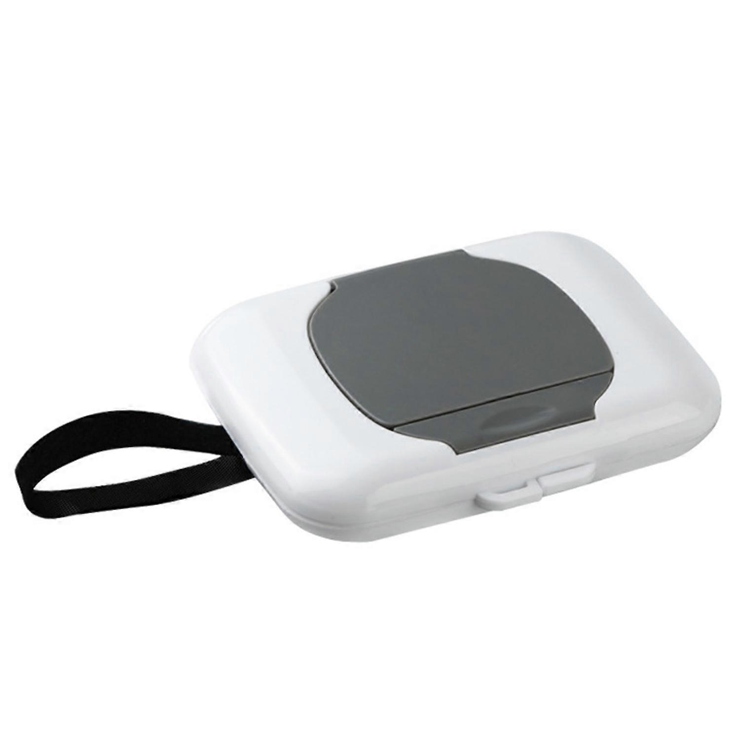 Wet Wipes Box with Hanging Hoop Portable Dustproof Travel Wipe Holder Baby Wet Tissue Dispenser