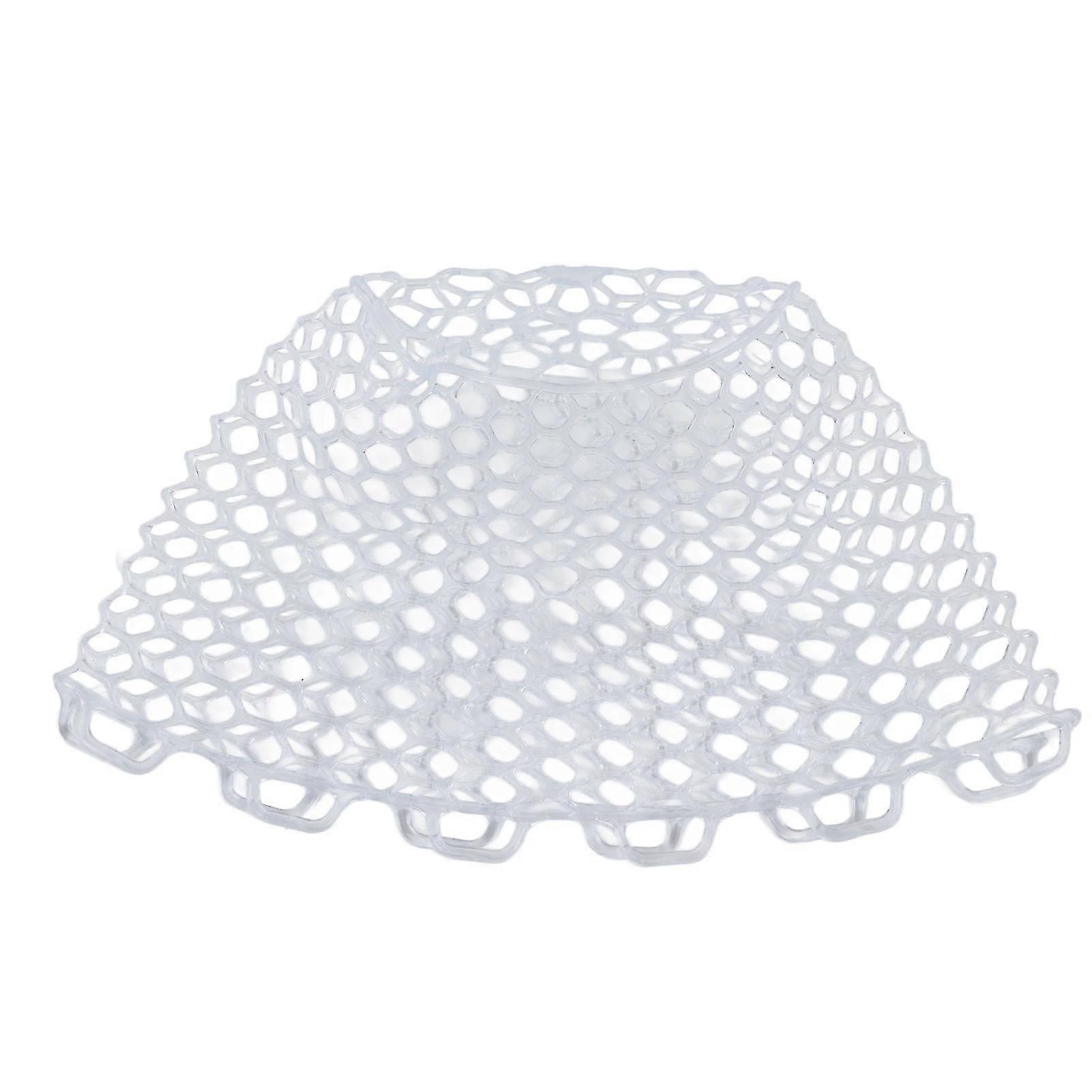 21cm Depth Collapsible Fly Fishing Landing Net with Clear Rubber Replacement Bag - White