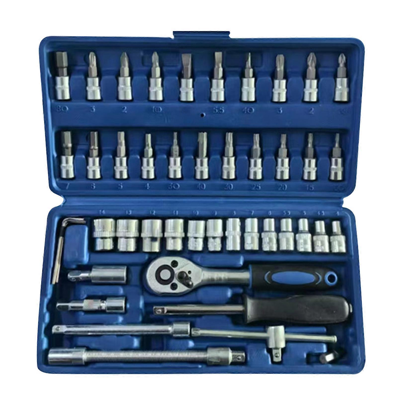 Multifunctional Wrench Socket Set Drive Socket Ratchet Wrench Combination Tools Kit for Car Maintenance