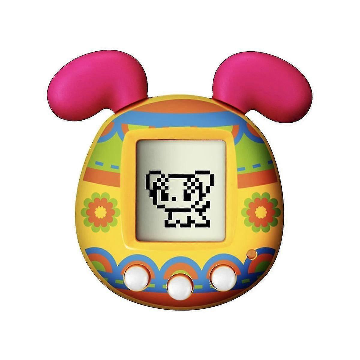 Virtual Pet Machine Retro Handheld Game Console Electronic Digital Pet Toy Children(yellow)