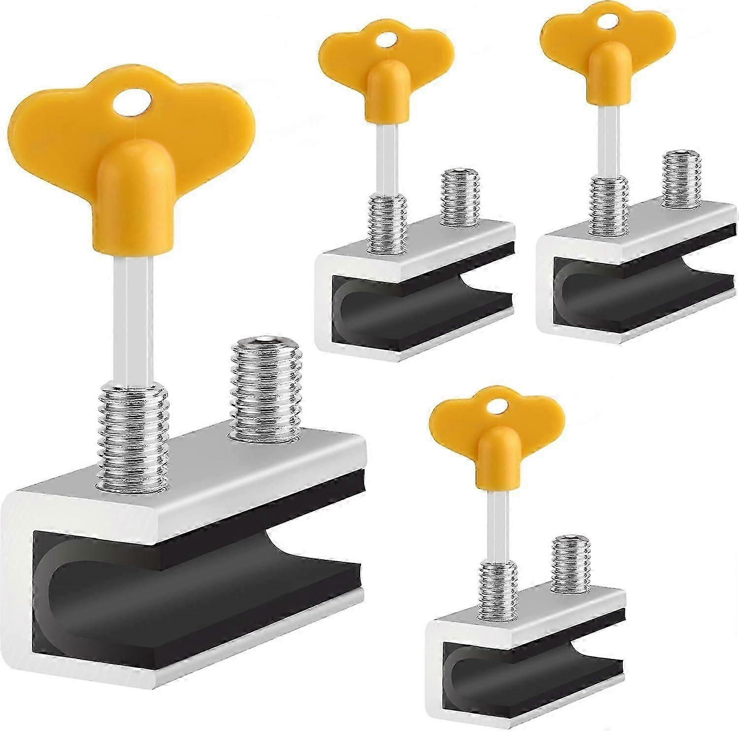 unique Window Locks, 4 Sets Sliding Security Window Lock with Key for Vertical &