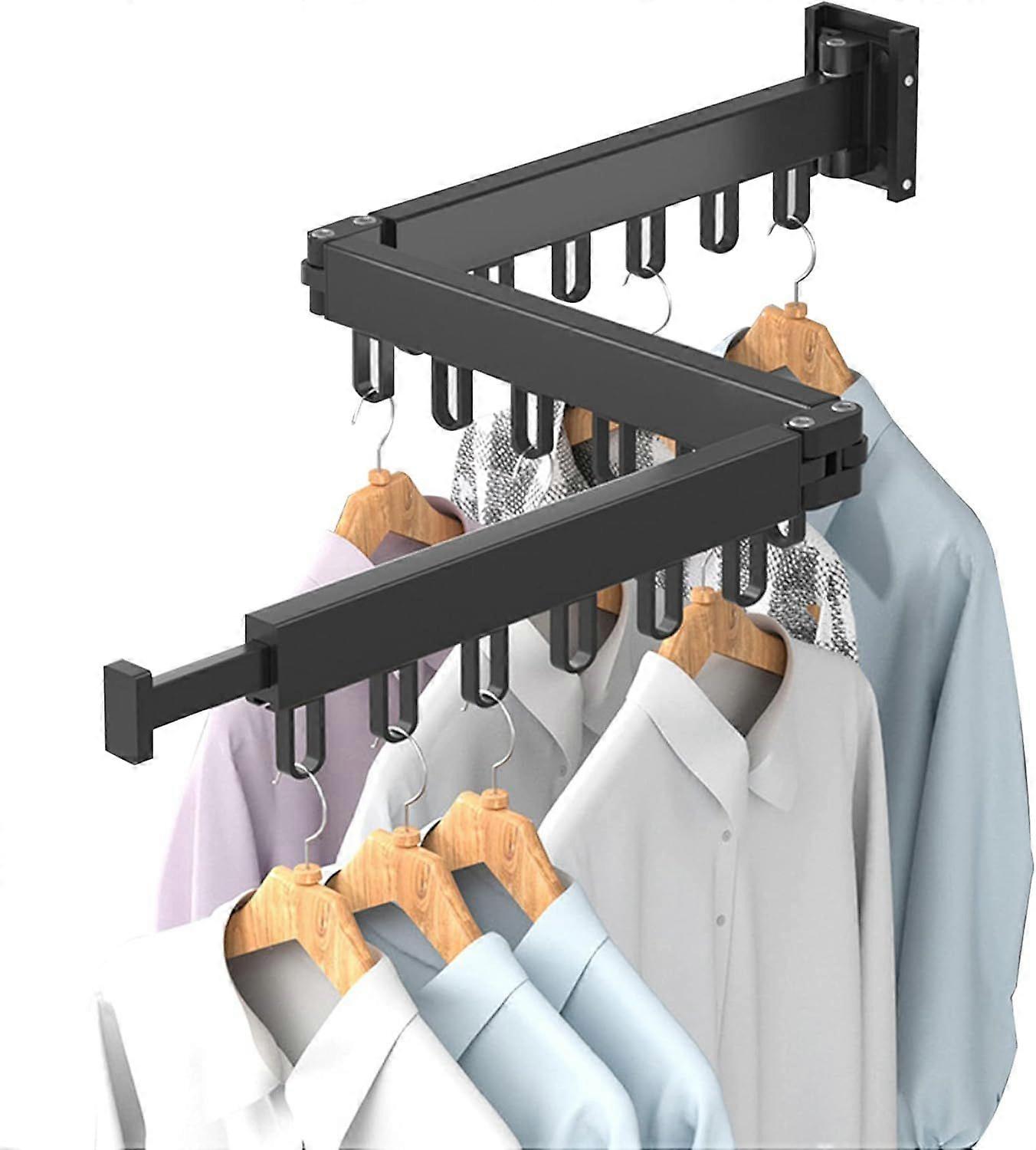 Wall Mounted Drying Rack Foldable Clothes Hanger