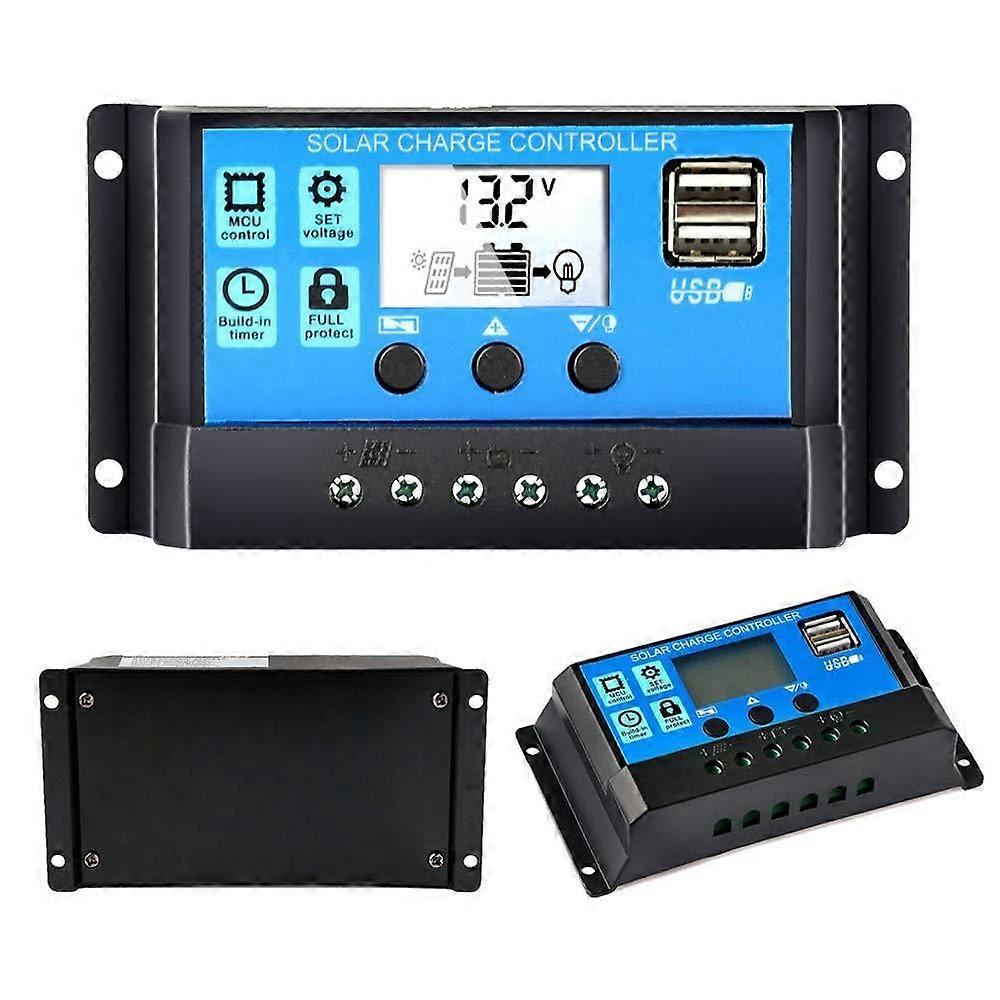 Modified Sine Wave Inverter 300W Power Inverter DC 12V to AC 220V Car Charger Converter with 18W Solar Panel and 30A Solar Charge Controller Suitable