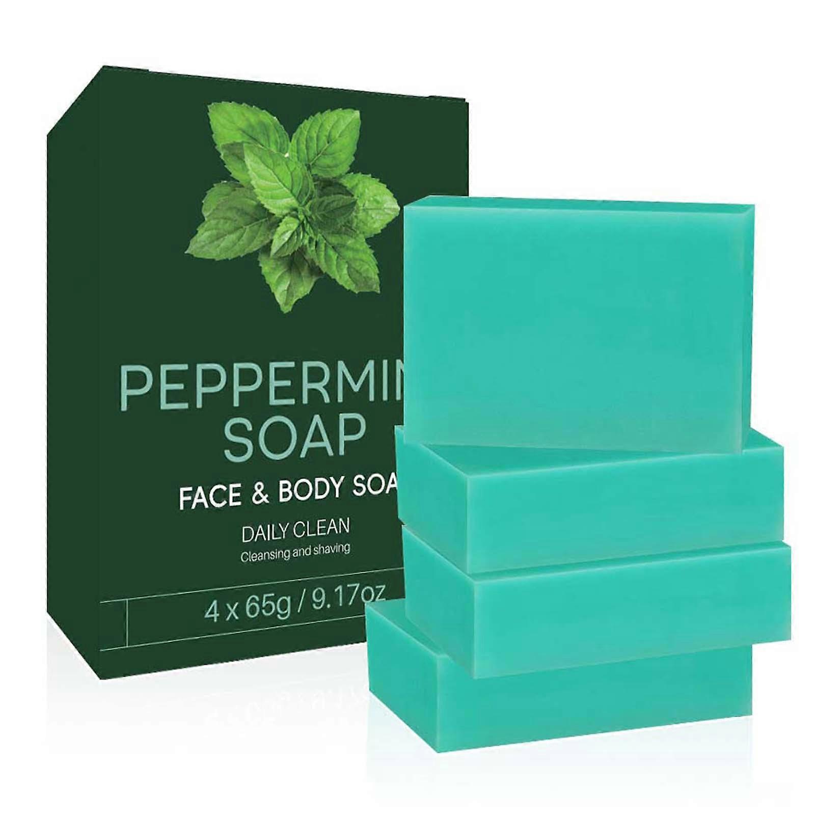 Mint Oil Soap For Moisturizing Refreshing Cleansing Soap For Cleansing And Bathing 65gx4