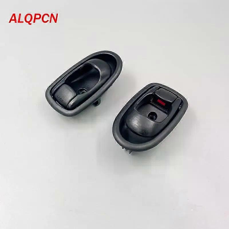 Applies to 2pcs Inner Front Left Right LH RH Side Door Handle Gray For 01-2004 KIA SPECTRA