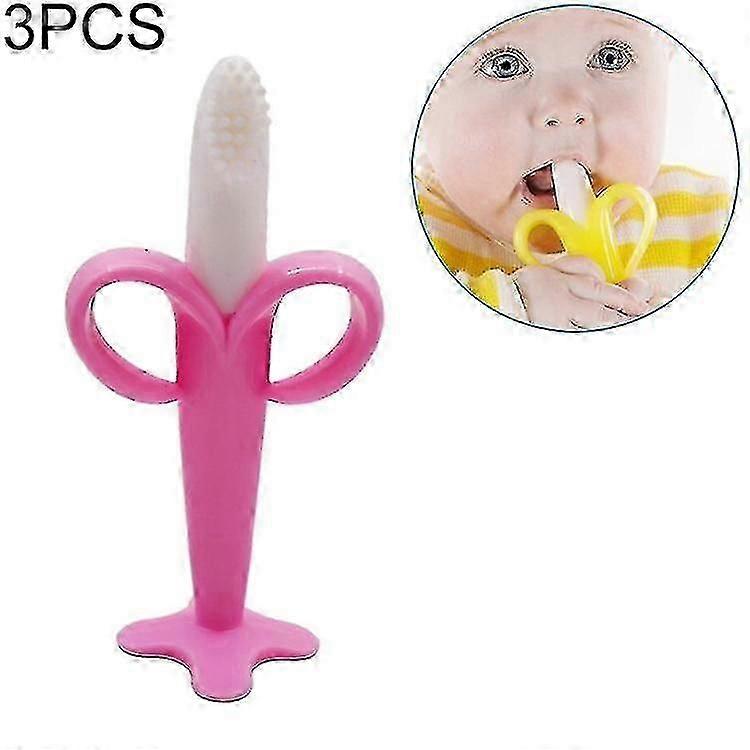 3 Pcs Baby Silicone Training Toothbrush