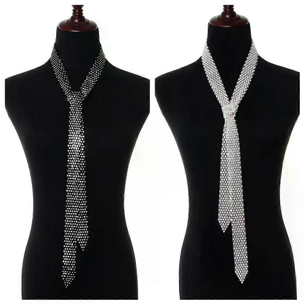 Bling Rhinestone Corbata Uniforme Corbata Mujer Corbata Cuello Fiesta Diaria Corbata De Baile