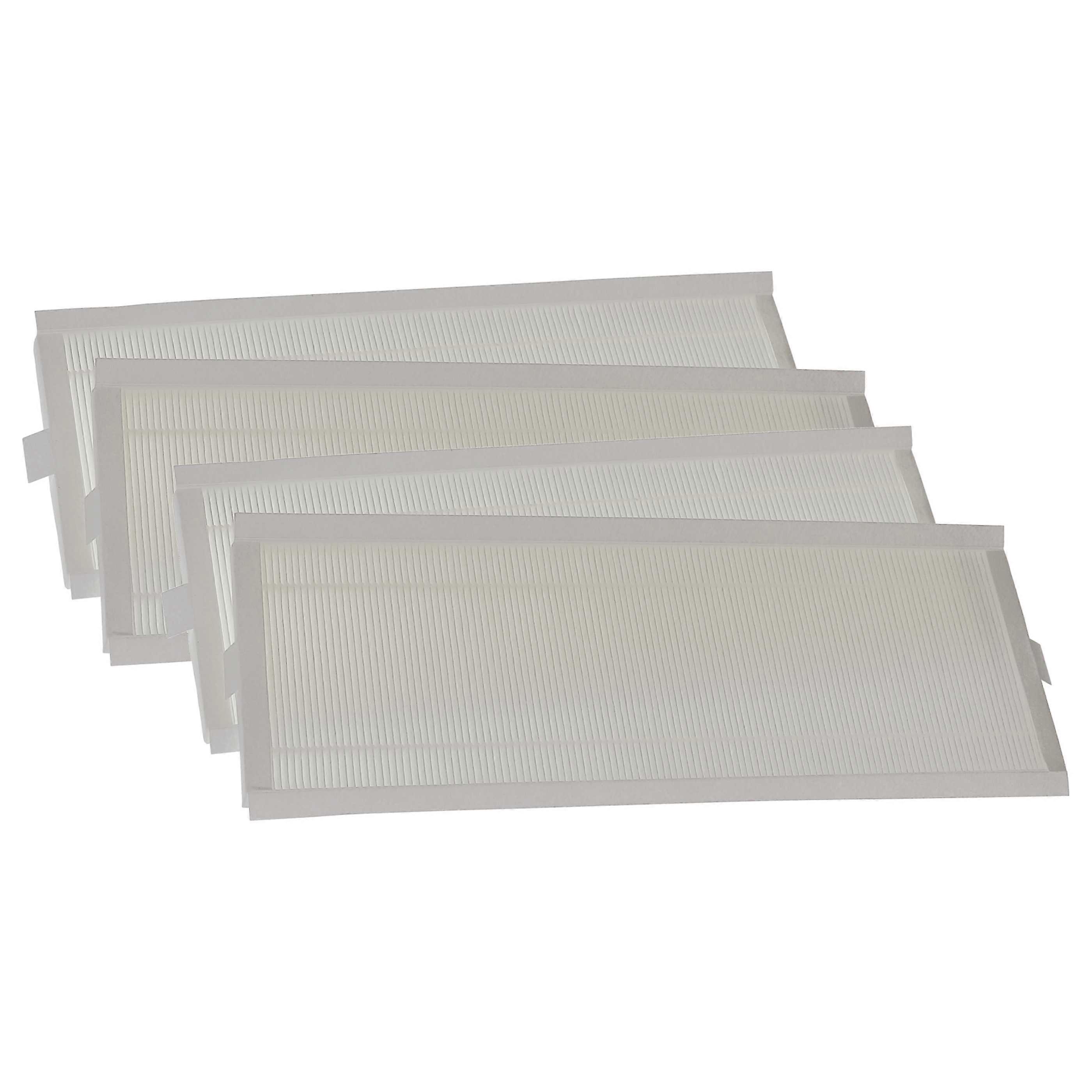 vhbw Filterset kompatibel mit Wernig ComfortVent Q600, Q350, Q450 Lüftungsgerät - Luftfilter G4 / F7 (4 Stück), 50 x 16 x 4 cm, Weiß