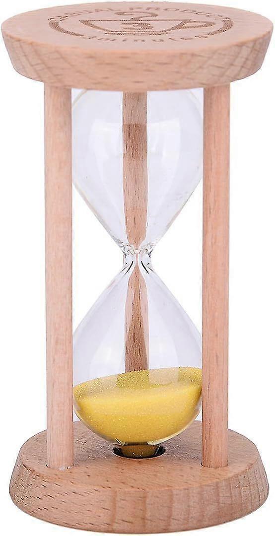 Mini Sand Timer - Wooden Hourglass Timer Wood Paint Tool for Home and Restaurant 3 Minutes