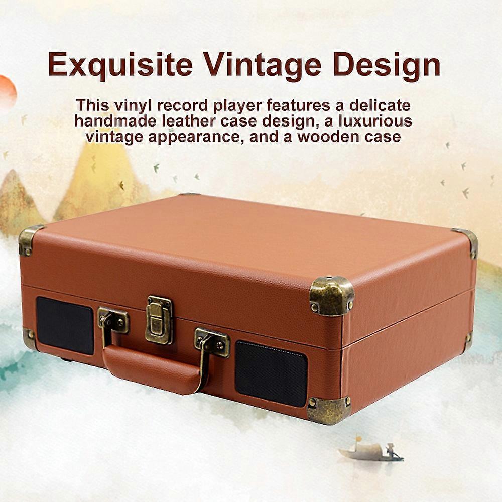 Vinyl Record Player 3-Speed Turntable with Built-in Speakers BT Function Support 3 Size 7” /10” /12”