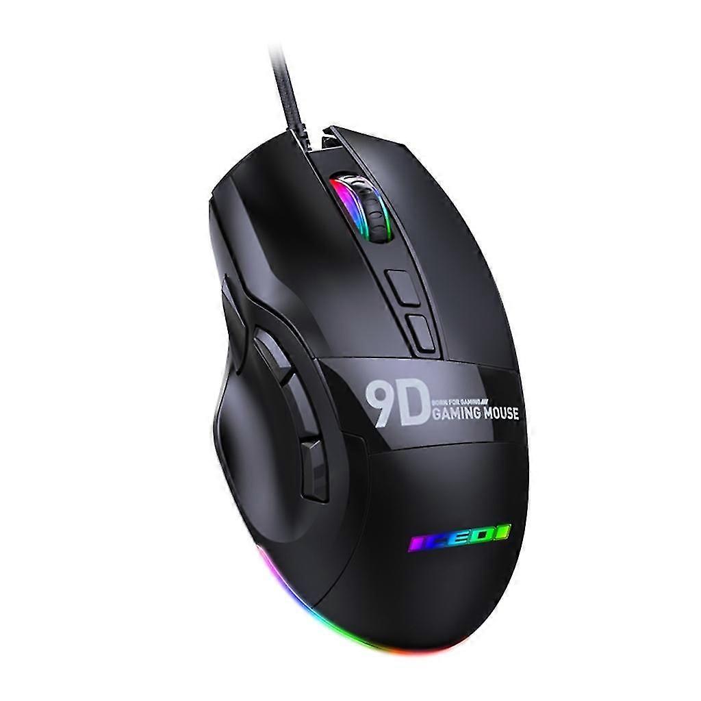 Professional Game Mouse 9 Buttons Rgb Wired Macro Definition Optical Usb Mice