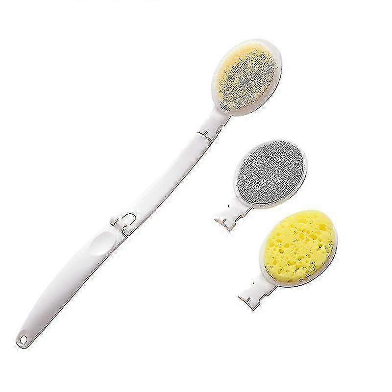 Back Lotion Applicator with Long Handle & 3 Heads, Adjustable Back Cream Tool