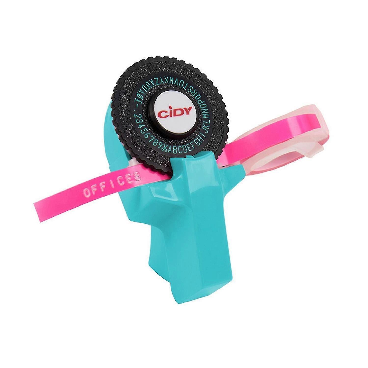 Mini Portable Manual Label Maker DIY 3D Embossing Label Writer Printer Typewriter with Plastic PVC