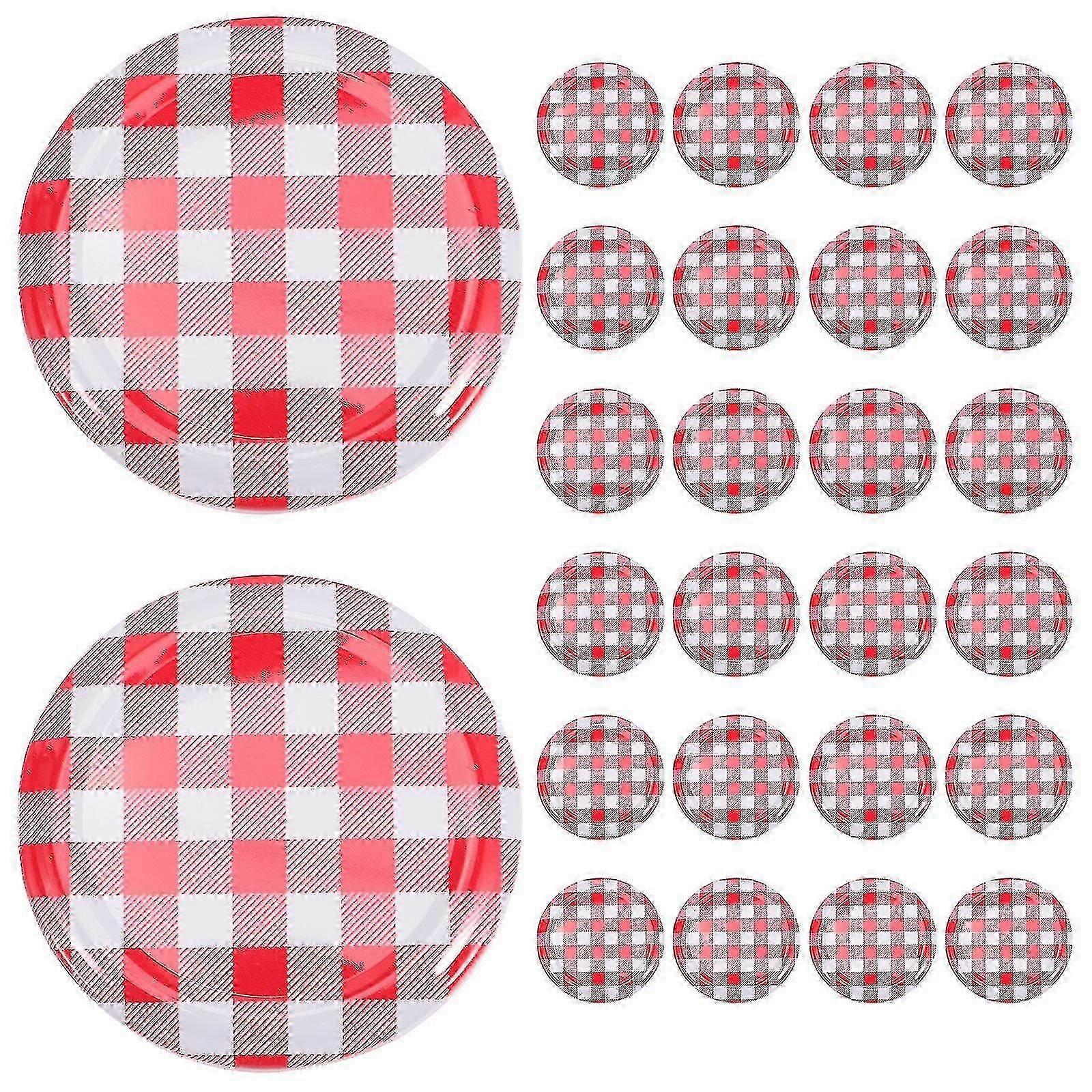 40pcs Jam Jars Lids Wide Mouth Screw Lids Twist Off Lids Storage Caps For Canning Jars