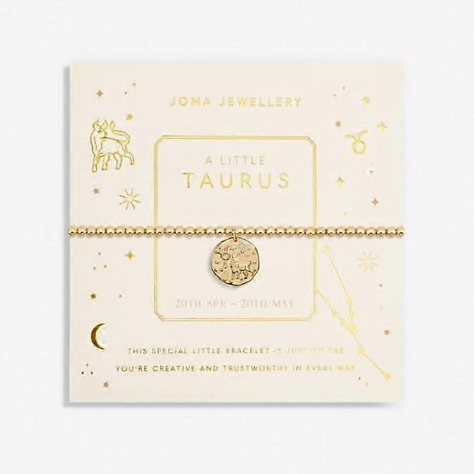 Star Sign A Little Taurus Gold Plated 17.5cm Stretch Bracelet 6804