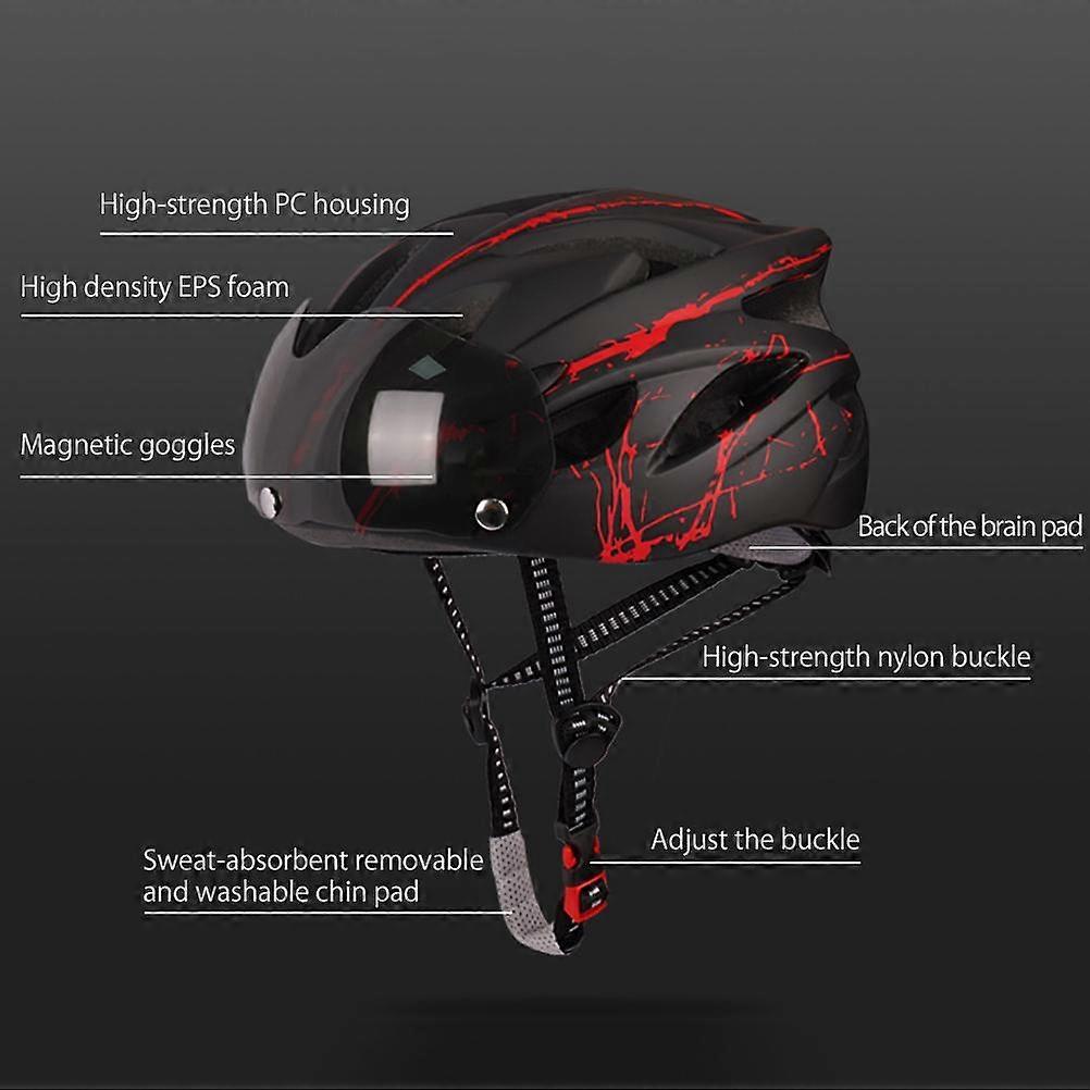 Helmet Bike Helmet for Adult Men Women Protective Helmet with Magnetic Visor