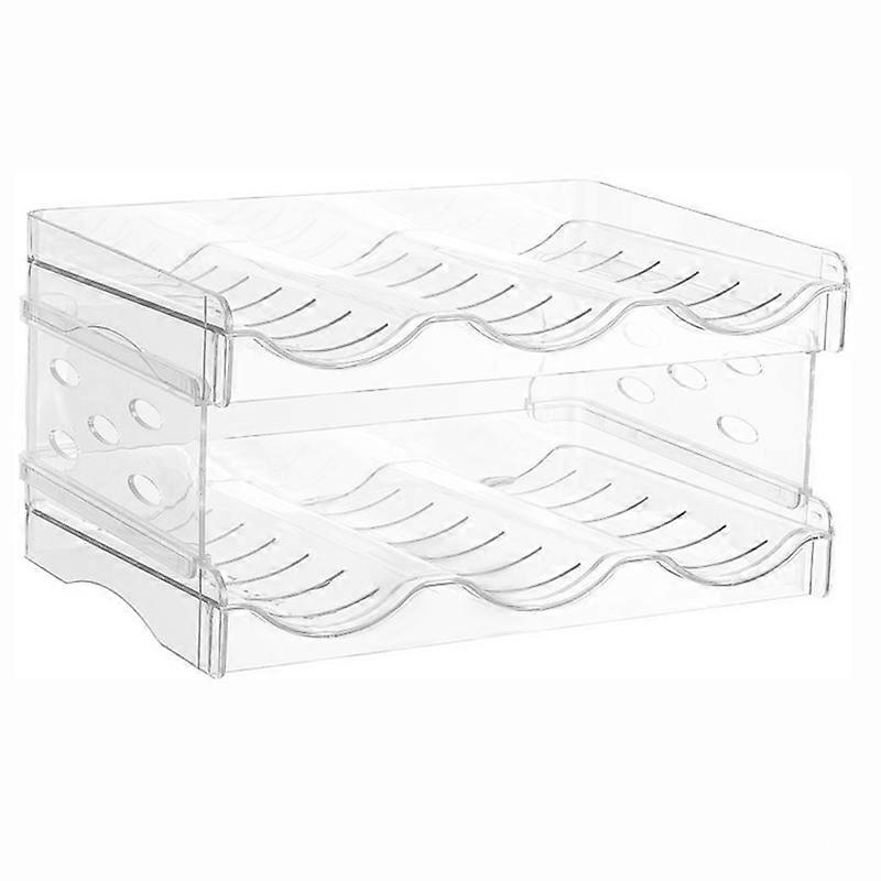 Stackable Plastic Water Bottle Holder, Wine Racks for Kitchen Fridge