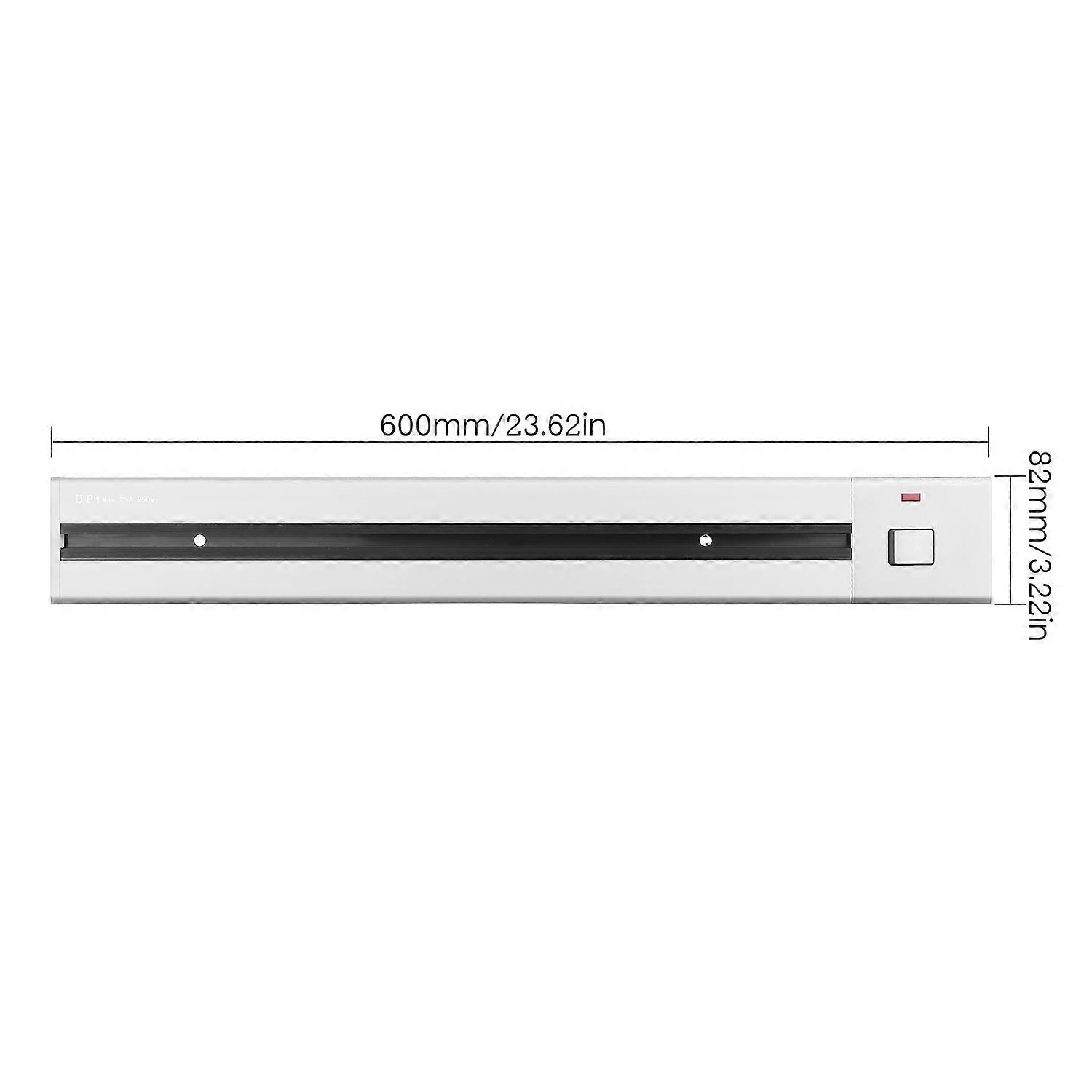 Electrical Surface Mounted 60cm Aluminum Alloy Kitchen Sockets Track Wall Extension Sliding Rail Works with Movable Power Outlet