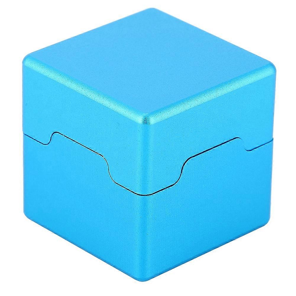 Aluminum Portable Mini Cue Tip Chalk Holder Billiard Pool Chalks Carrier Case (Blue)