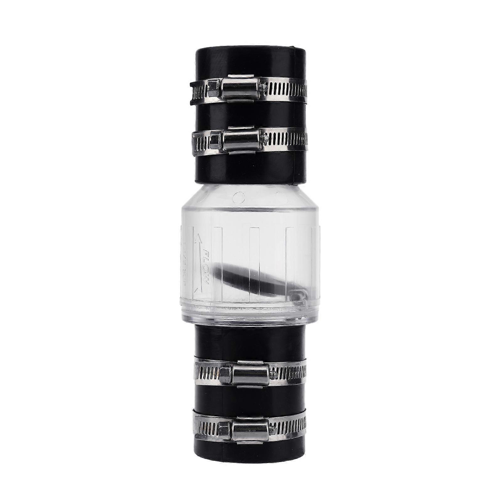 Silents Check Valves Sump Pump Check Valves with 4 Stainsless Steel Clamps Spring Loaded Flapper for Backflow Prevention
